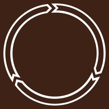 Döndürme daire ince çizgi vektör simgesi