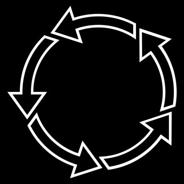 Döndürme Ccw kontur vektör simgesi