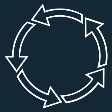 Döndürme Ccw anahat vektör simgesi