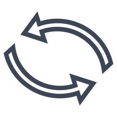 Update okları kontur vektör simgesi