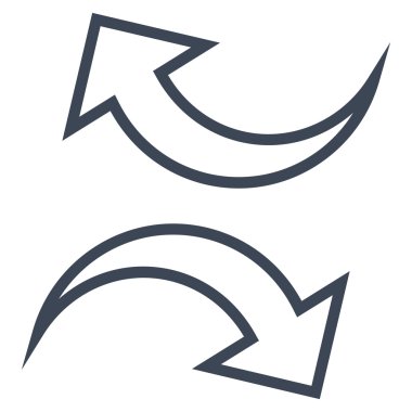 Oklar ince çizgi vektör simgesi yerine