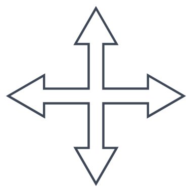 Oklar ince çizgi vektör simge en üst düzeye çıkarmak