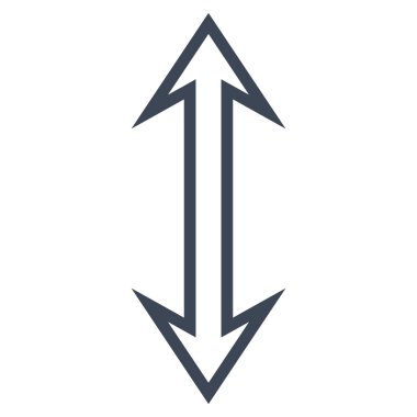 Dikey anahat vektör simgesi ters çevir