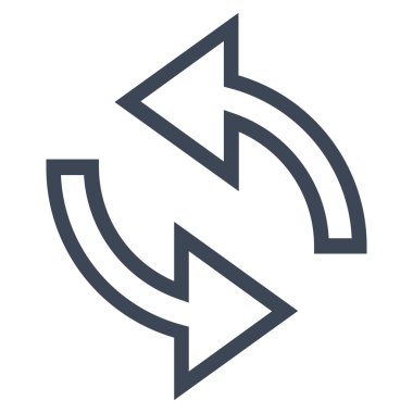 Update okları kontur vektör simgesi