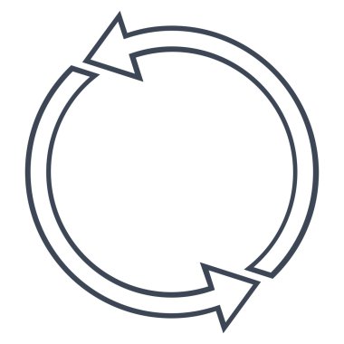 Döndürme Ccw kontur vektör simgesi