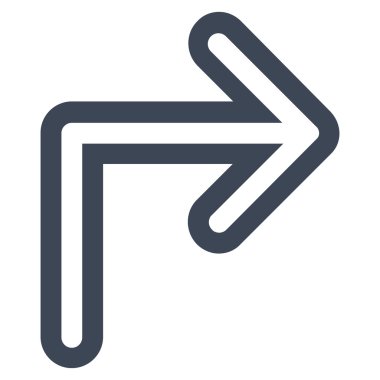 Sağ kontur vektör simge açmak