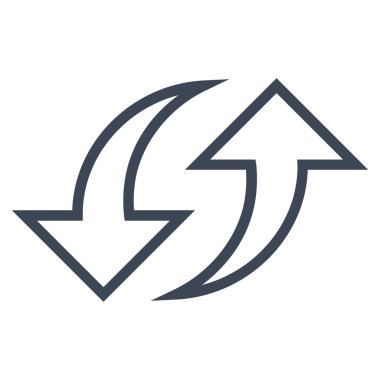 Oklar kontur vektör simgesi yerine