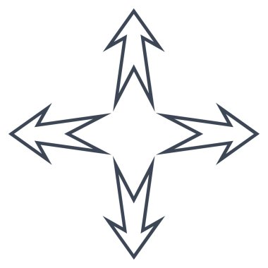 Oklar anahat vektör simgesini genişletin