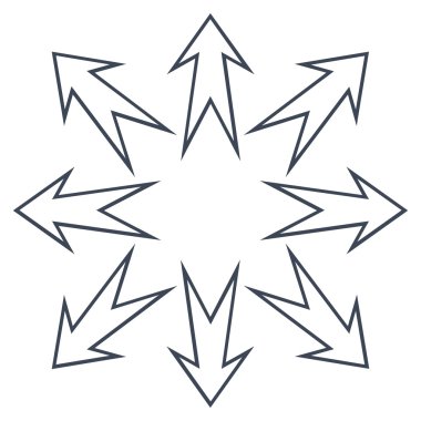 Oklar kontur vektör simgesini genişletin