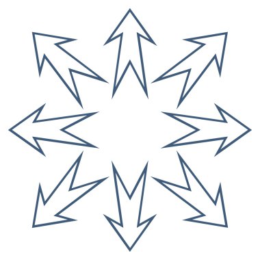 Oklar anahat vektör simgesini genişletin