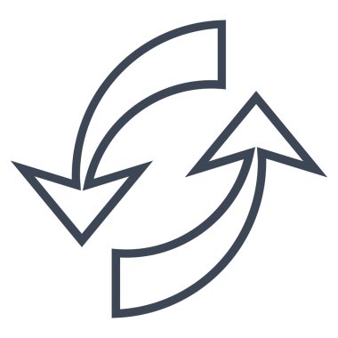 Update okları anahat vektör simgesi