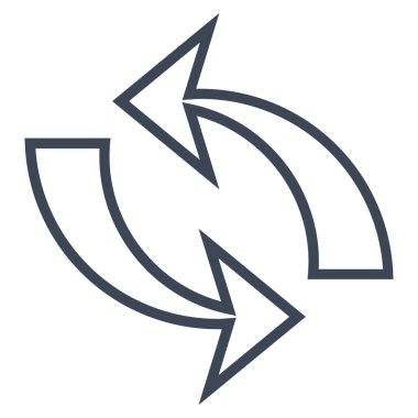 Oklar kontur vektör simge Yenile