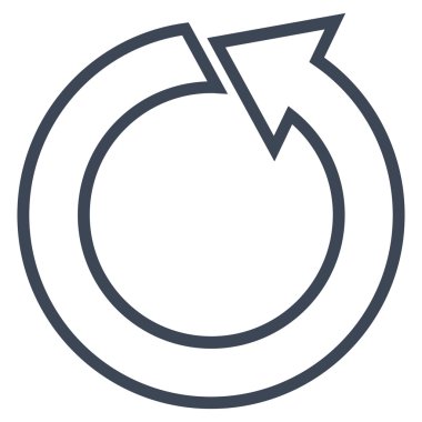 CCW kontur vektör simge döndürmek