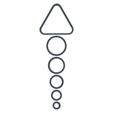 Anahat vektör simge yukarı ok göndermek