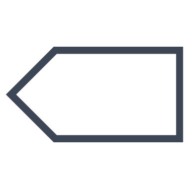 İşaretçi sol ince çizgi vektör simgesi