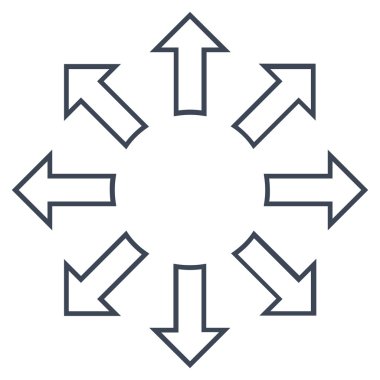Oklar kontur vektör simge patlayabilir