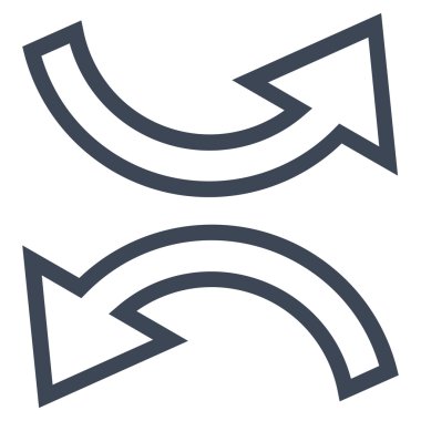 Exchange okları vektör simge kontur