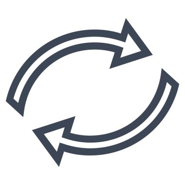 Oklar kontur vektör simge Yenile