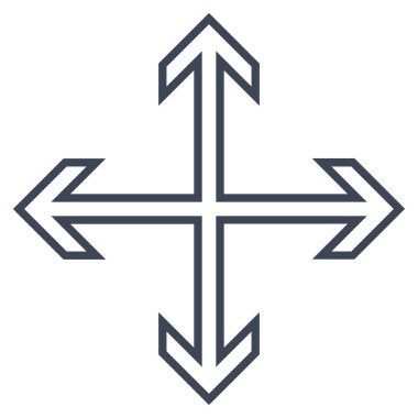 Oklar anahat vektör simgesini genişletin