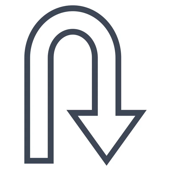 U Turn lijn Vector Icon — Stockvector