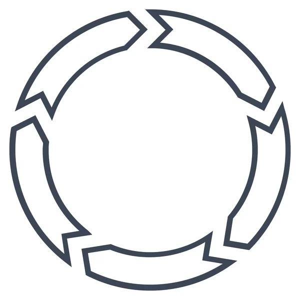 Icona vettoriale del cerchio di rotazione — Vettoriale Stock