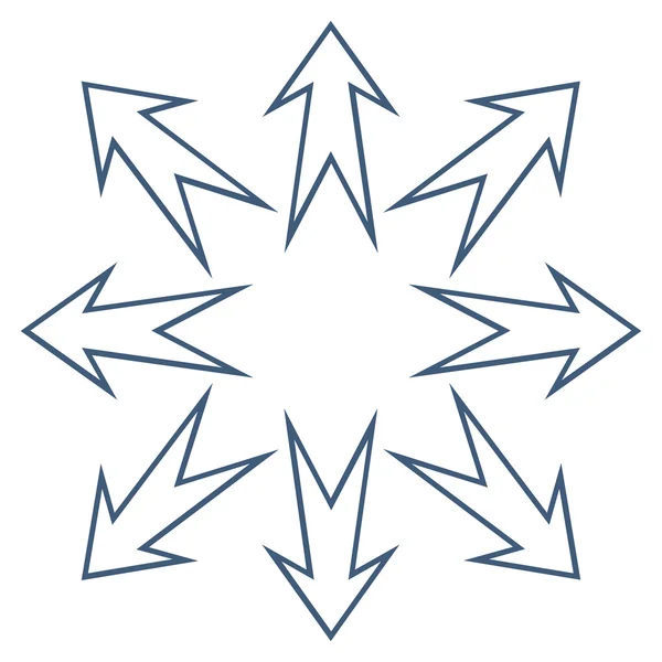 Oklar anahat vektör simgesini genişletin