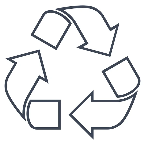 Schlaganfall-Vektorsymbol recyceln — Stockvektor