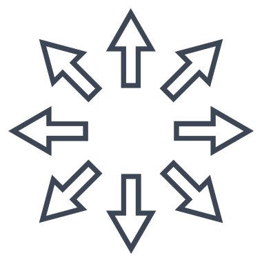 Oklar kontur vektör simge patlayabilir