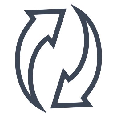 Oklar ince çizgi vektör simge Yenile