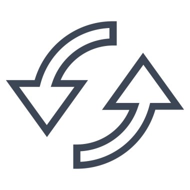 Oklar kontur vektör simge Yenile