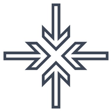 Oklar kontur vektör simge içeriye doğru