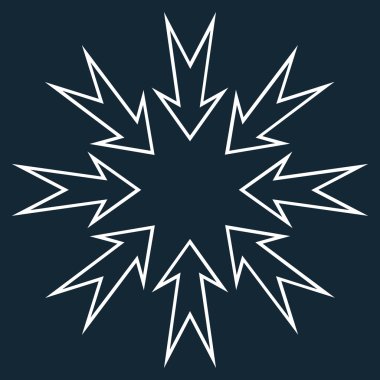 Oklar ince çizgi vektör simge sıkıştırmak