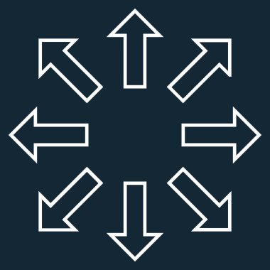 Oklar kontur vektör simgesini genişletin