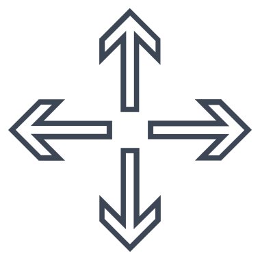 Oklar anahat vektör simgesini genişletin