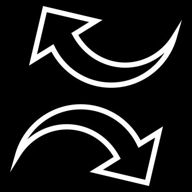 Oklar kontur vektör simgesi yerine