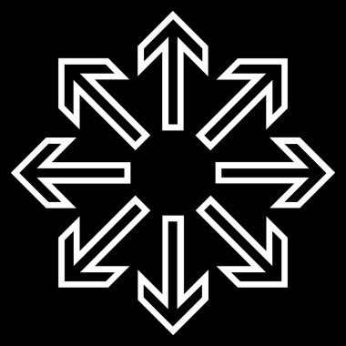 Oklar kontur vektör simge patlayabilir