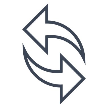 Oklar ince çizgi vektör simge Yenile