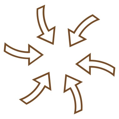 Siklon okları kontur vektör simgesi