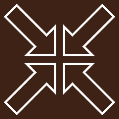 Toplantı noktası kontur vektör simgesi