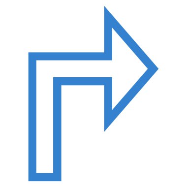 Sağ kontur vektör simge açmak