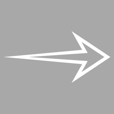 Kontur vektör simgesi sağ ok