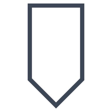 İşaretçi kontur vektör simgesi aşağı