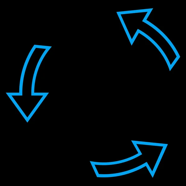 Rotationspfeile schlagen Vektorsymbol — Stockvektor