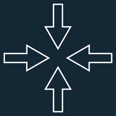 Oklar kontur vektör simge sıkıştırmak