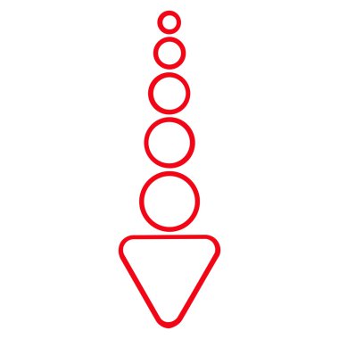 İnce çizgi vektör simgesi aşağı ok göndermek