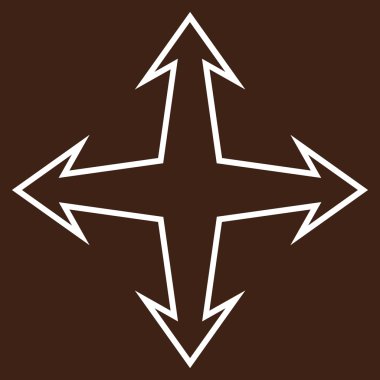 Kavşak okları satırı vektör simgesi ince