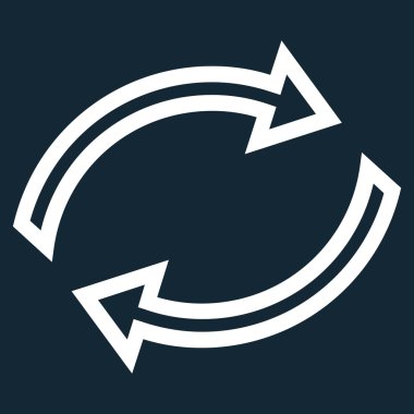 Oklar kontur vektör simge Yenile