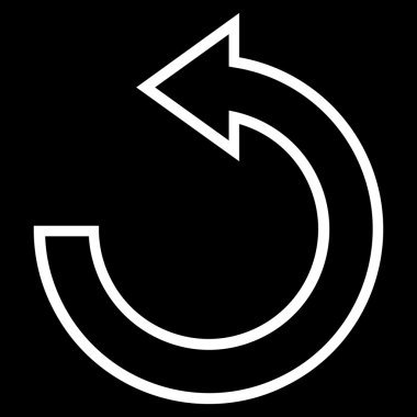 CCW ince çizgi vektör simge döndürmek