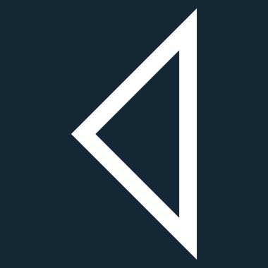 Ok ucu sol kontur vektör simgesi