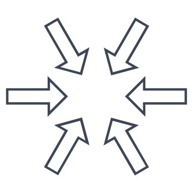Basınç okları satırı vektör simgesi ince